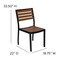 Flash Furniture Faux Teak Patio Set - 35" SQ Table & 2 Chairs XU-DG-810060362-GG - alternate 2